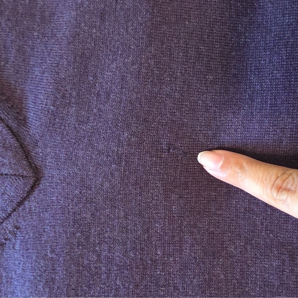 Nordstrom Women\'s 100% Fine Merino Wool Sweater Size Large‎ Purple Long Sleeve